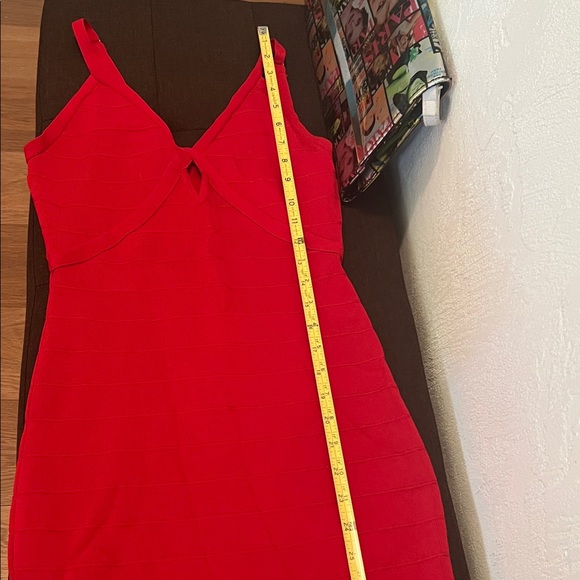 # 0687+ Elegant Red Sleeveless Dress - Picture 5 of 8